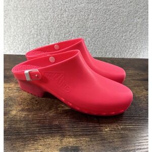 Calzuro Classic Clogs 42-43 (11.5-12) Hot Pink Adjustable Ankle Strap Comfort
